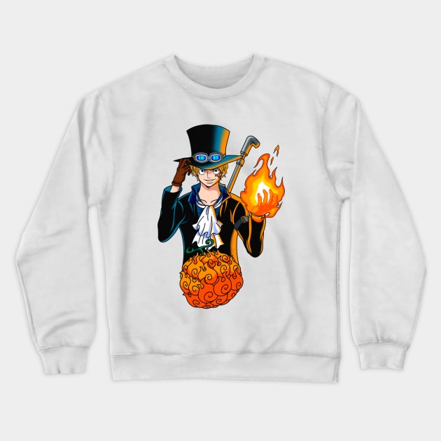 Sabo Tattoo Design Crewneck Sweatshirt by b_of_the_dead